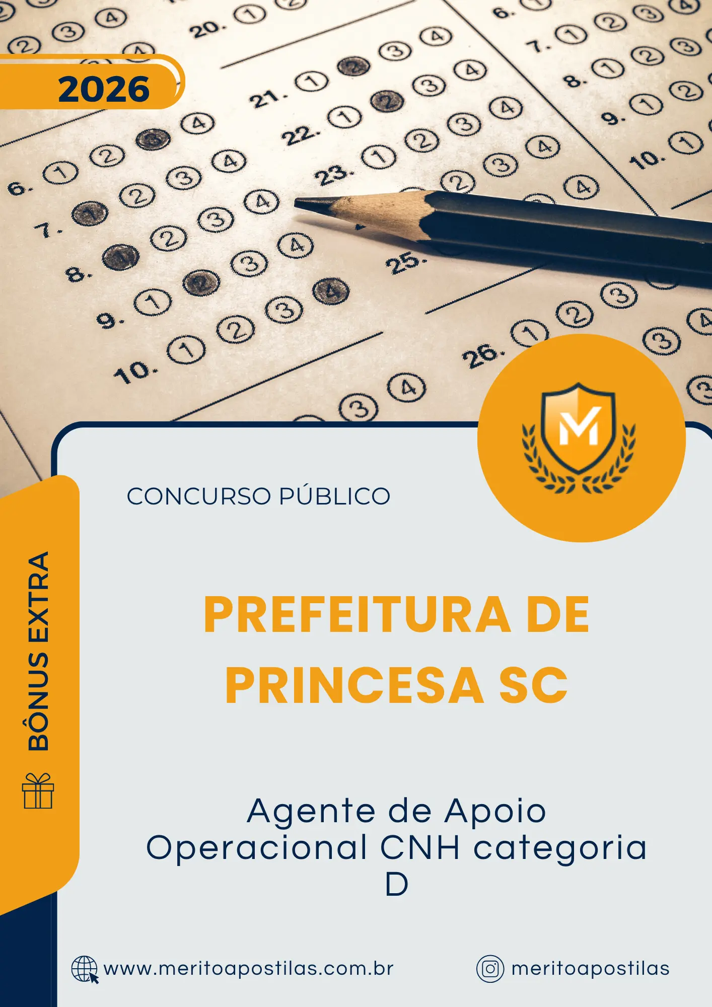 Apostila Agente de Apoio Operacional CNH categoria D Prefeitura de Princesa SC 2026