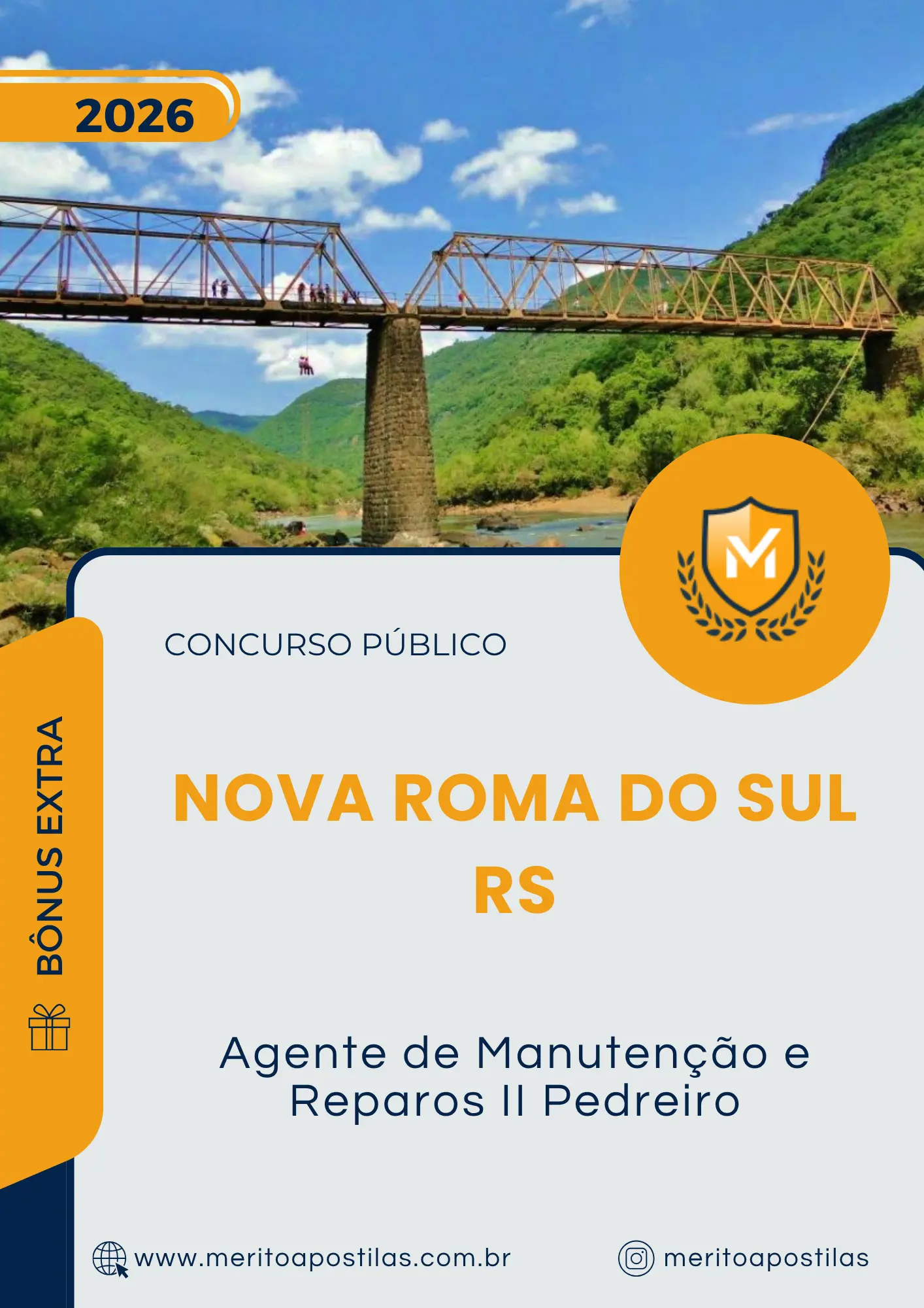 Apostila Agente de Manutenção e Reparos II Pedreiro Prefeitura de Nova Roma do Sul RS 2026