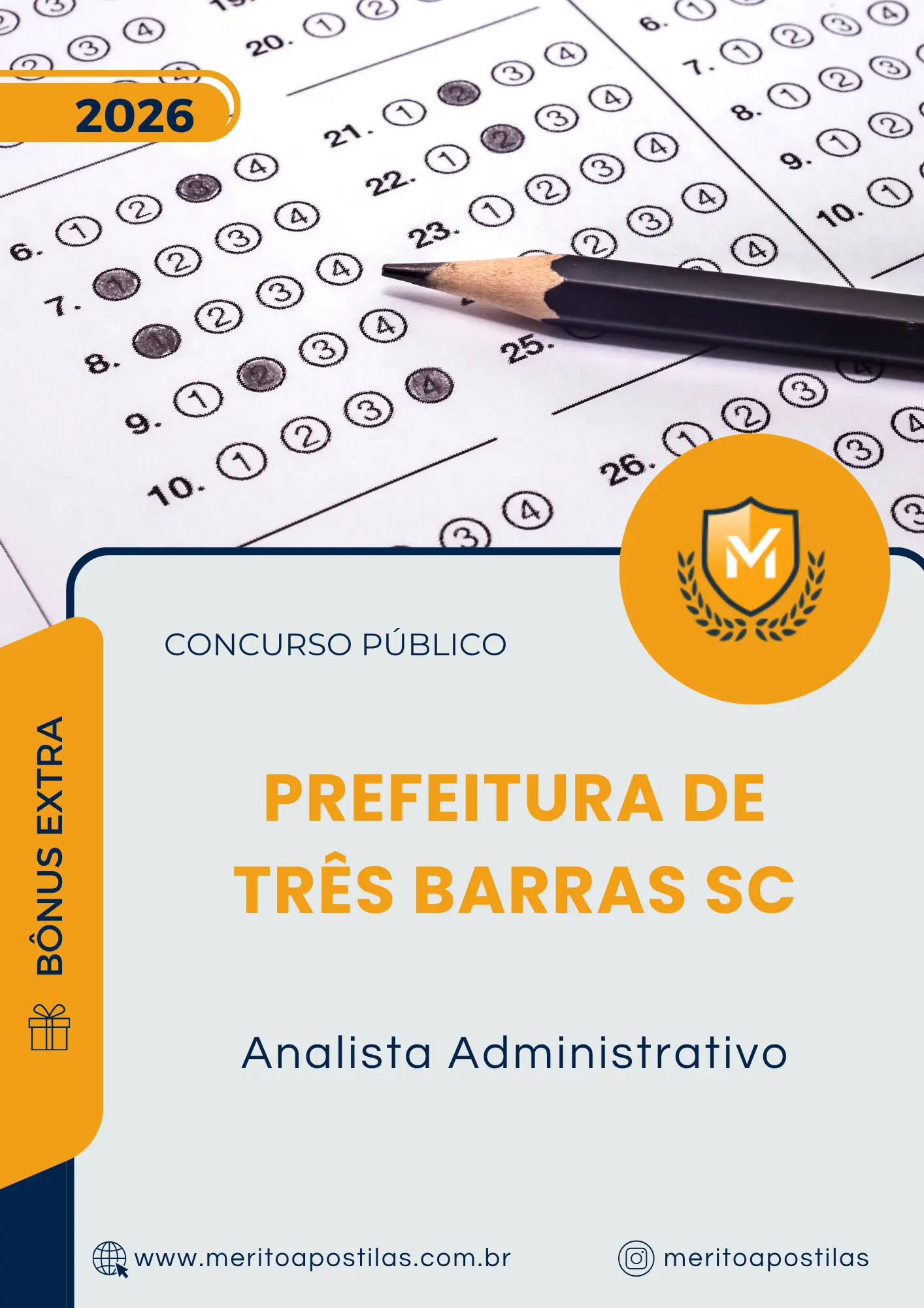Apostila Analista Administrativo Prefeitura de Três Barras SC 2026