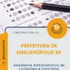 Apostila Assistente Administrativo de Licitações e Contratos Prefeitura de Emilianópolis SP 2026