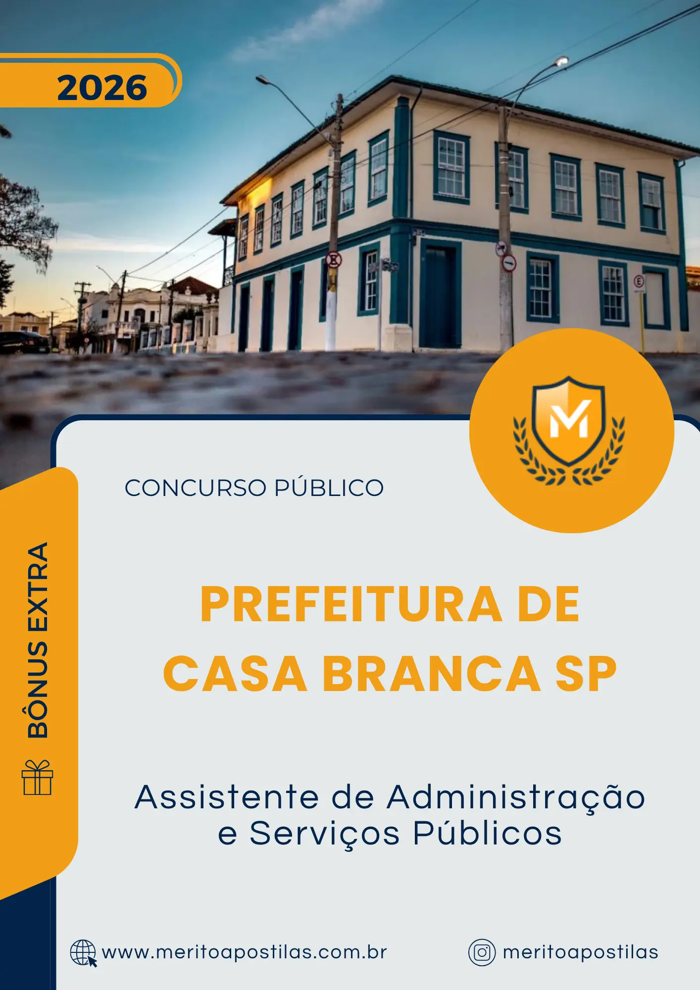 Apostila Assistente de Administração e Serviços Públicos Prefeitura de Casa Branca SP 2026