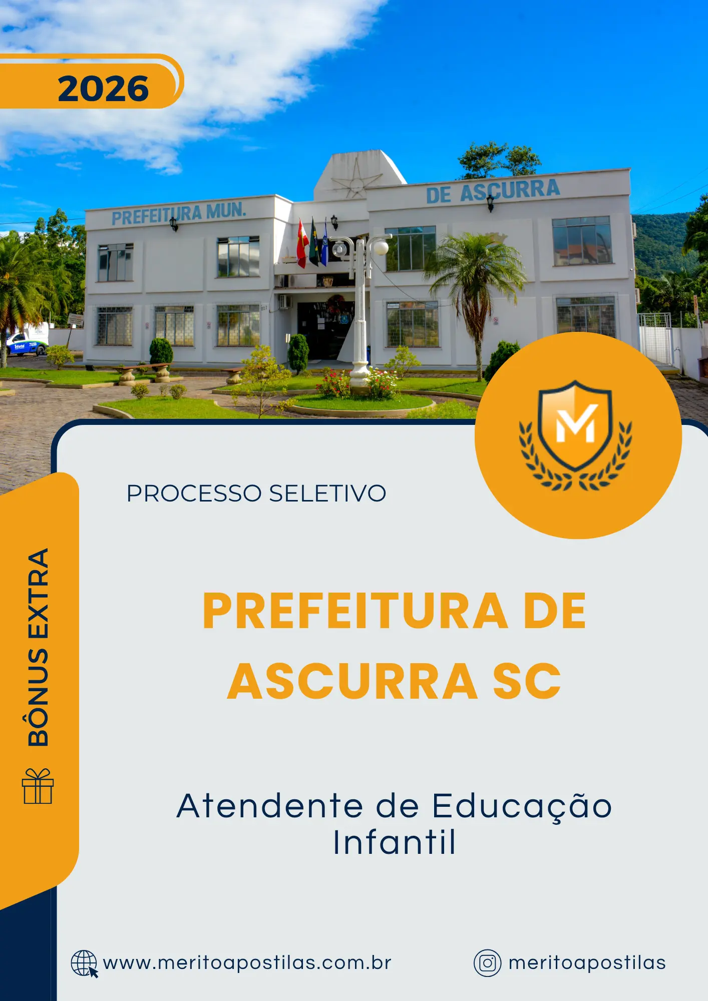 Apostila Atendente de Educação Infantil Prefeitura de Ascurra SC 2026