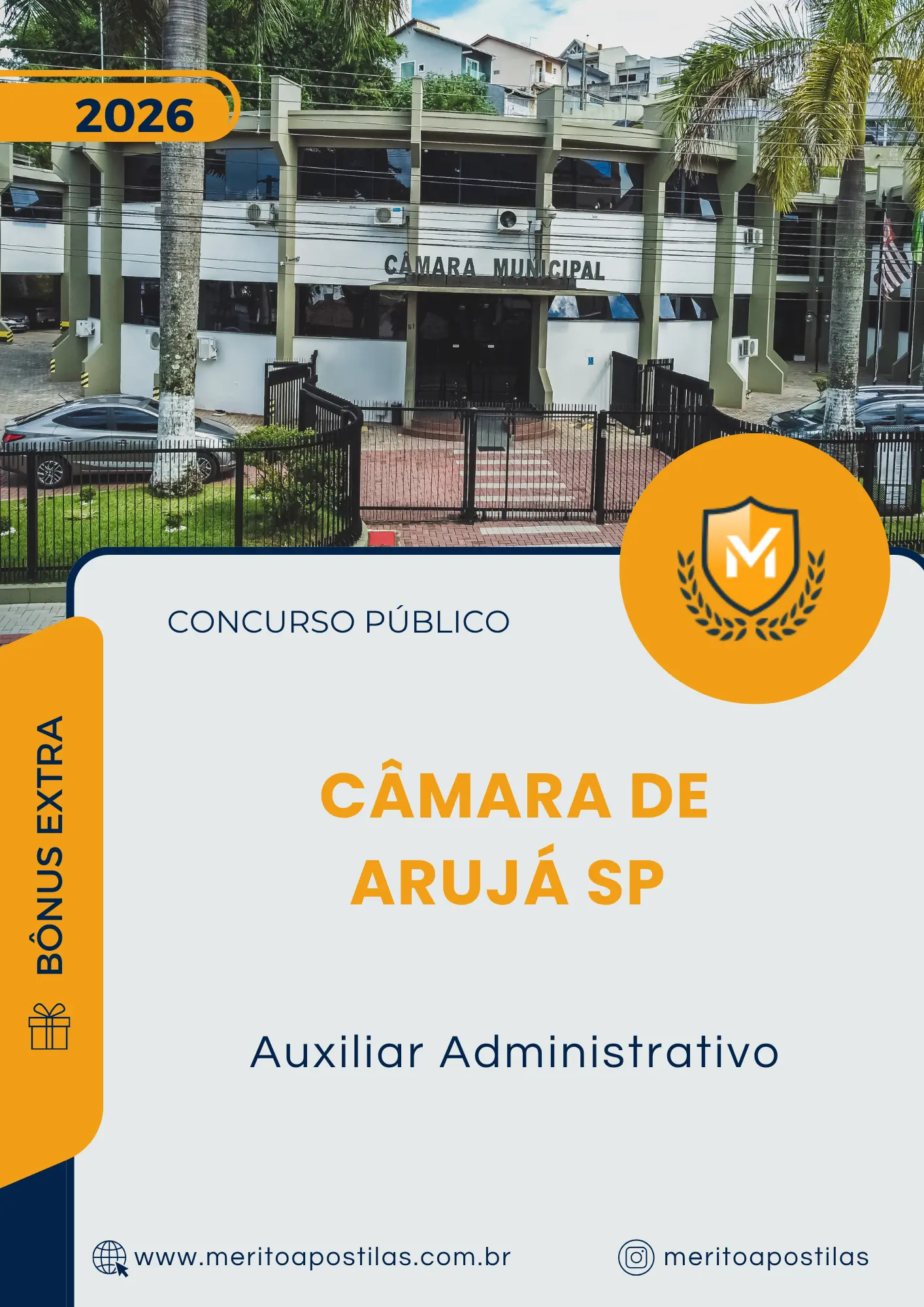 Apostila Auxiliar Administrativo Câmara de Arujá SP 2026