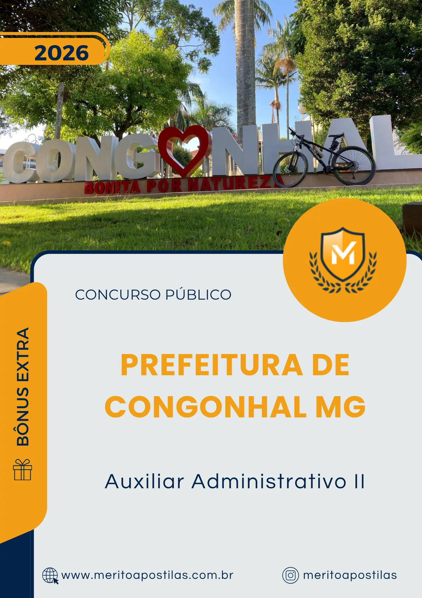 Apostila Auxiliar Administrativo II Prefeitura de Congonhal MG 2026