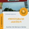 Apostila Auxiliar De Serviços Gerais Prefeitura de Jaicós PI 2026