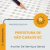 Apostila Auxiliar De Serviços Gerais Prefeitura de São Carlos SC 2026