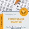 Apostila Auxiliar De Serviços Gerais Feminino ESF Prefeitura de Imaruí SC 2026