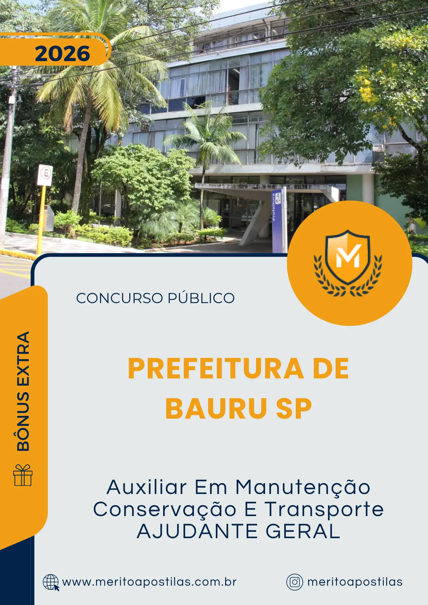 Apostila Auxiliar Em Manutenção Conservação E Transporte AJUDANTE GERAL Prefeitura de Bauru SP 2026