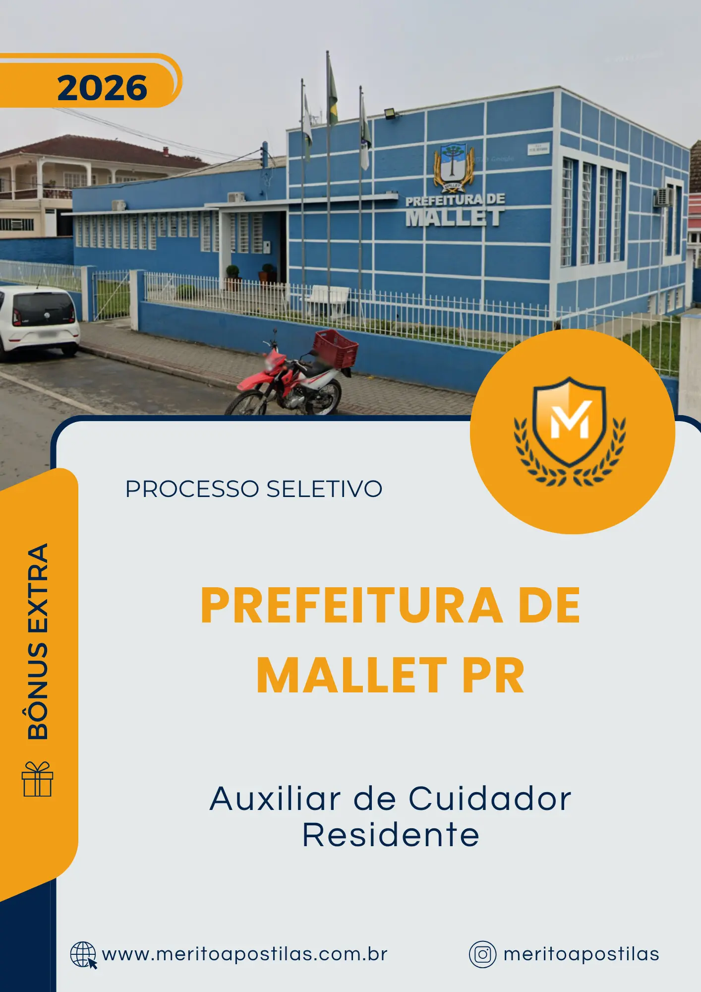 Apostila Auxiliar de Cuidador Residente Prefeitura de Mallet PR 2026
