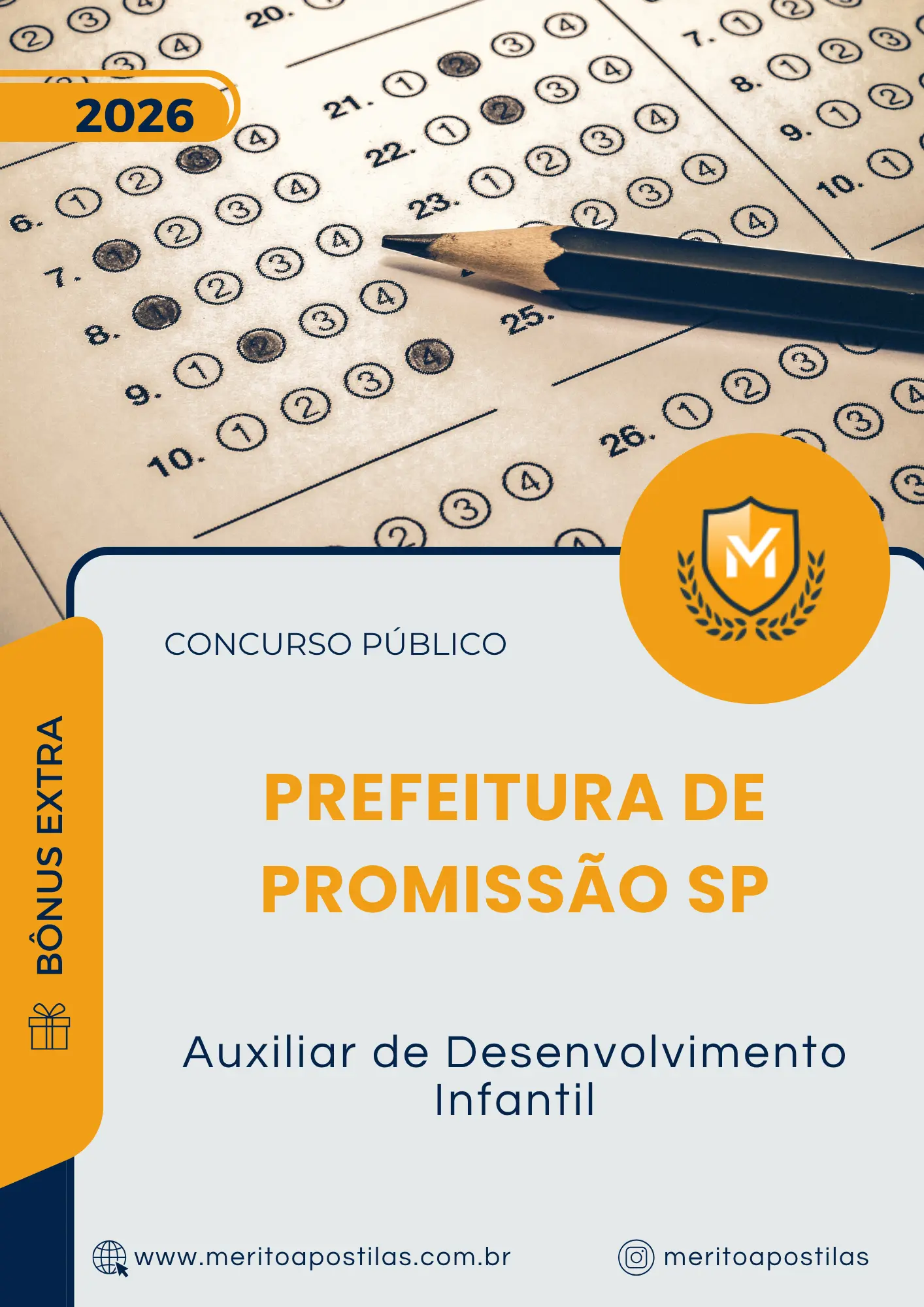 Apostila Auxiliar de Desenvolvimento Infantil Prefeitura de Promissão SP 2026