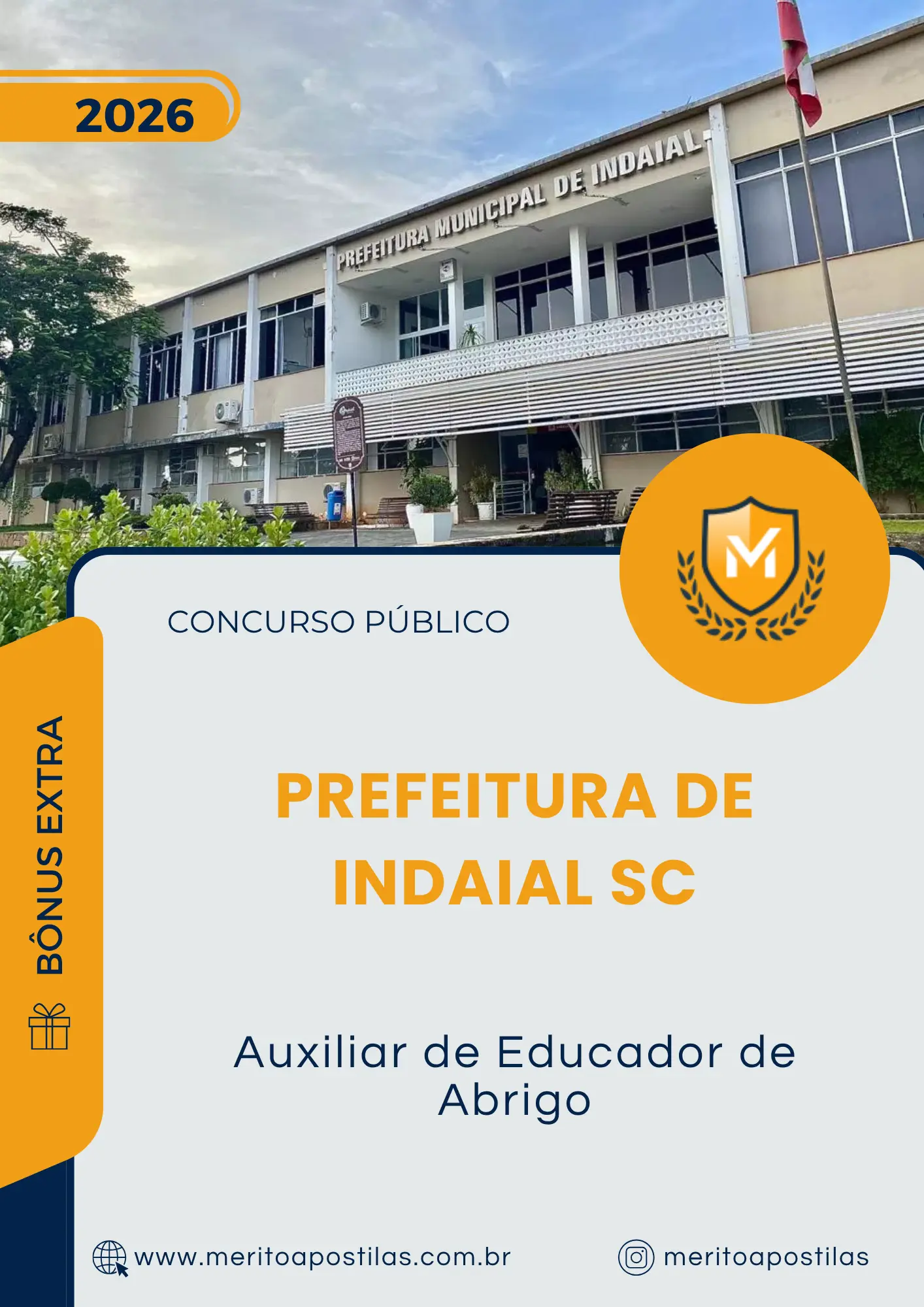 Apostila Auxiliar de Educador de Abrigo Prefeitura de Indaial SC 2026
