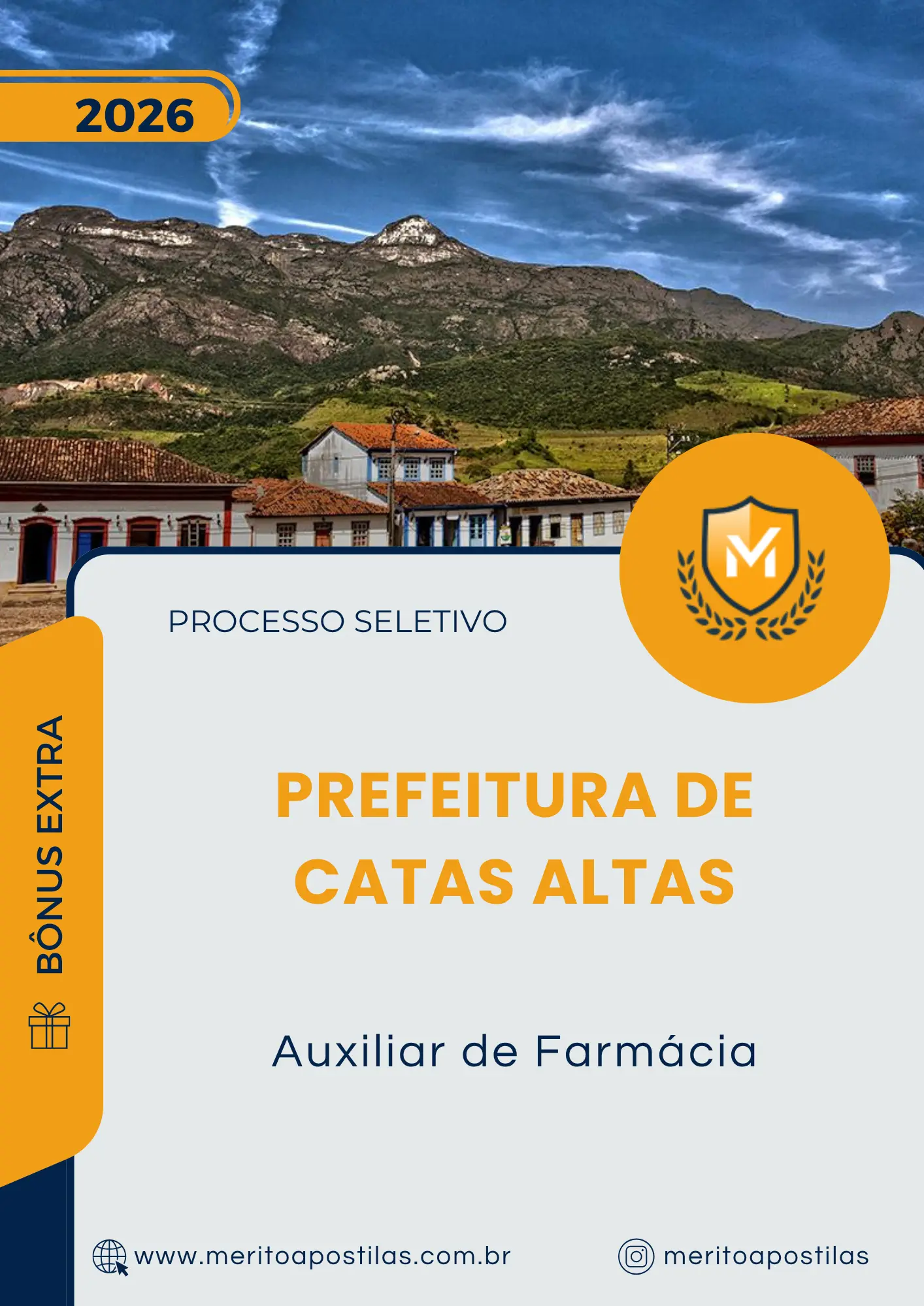 Apostila Auxiliar de Farmácia Prefeitura de Catas Altas MG 2026