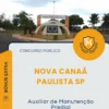 Apostila Auxiliar de Manutenção Predial Prefeitura de Nova Canaã Paulista SP 2026