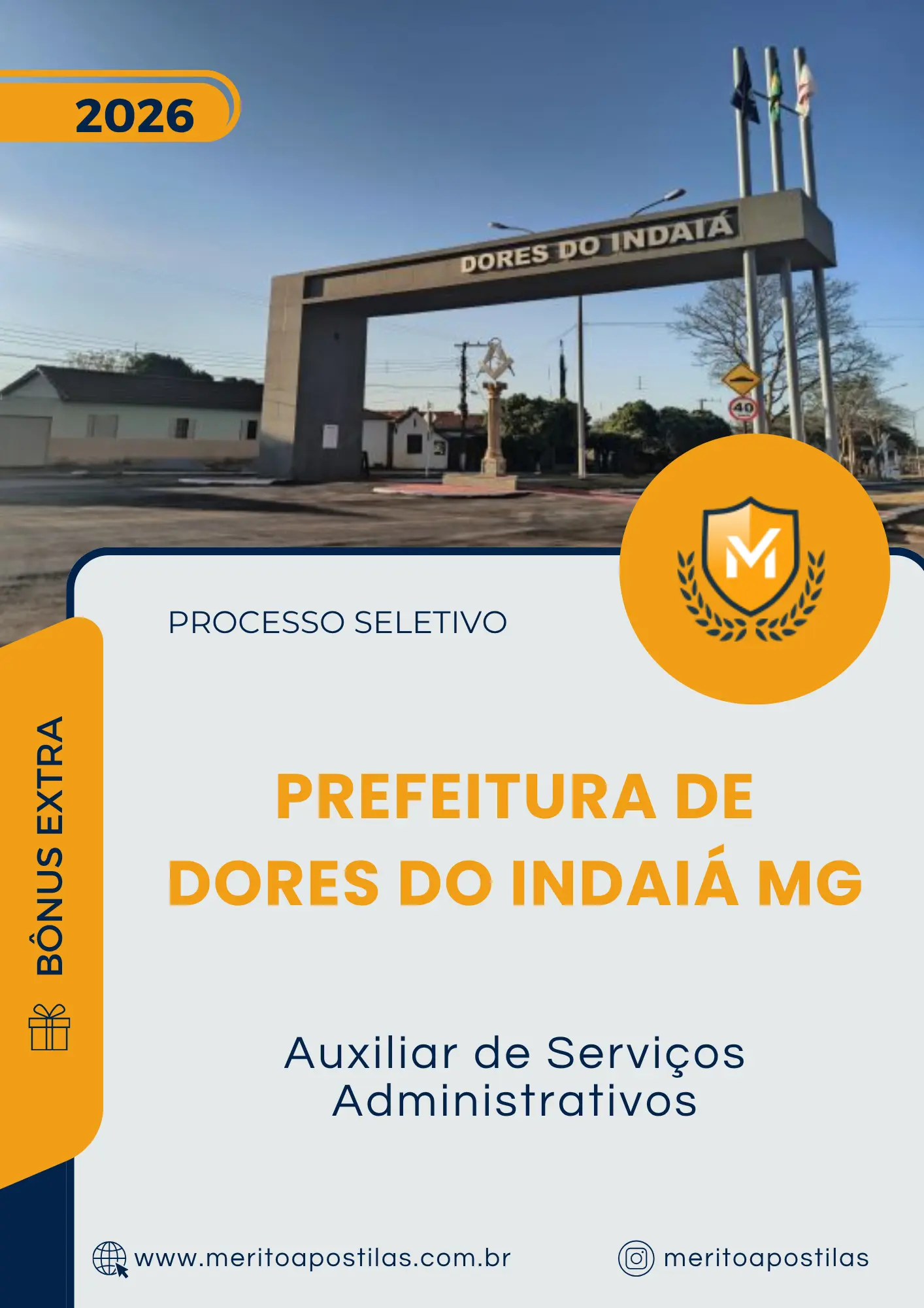 Apostila Auxiliar de Serviços Administrativos Prefeitura de Dores do Indaiá MG 2026