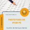 Apostila Auxiliar de Serviços Gerais Prefeitura de Ipubi PE 2026