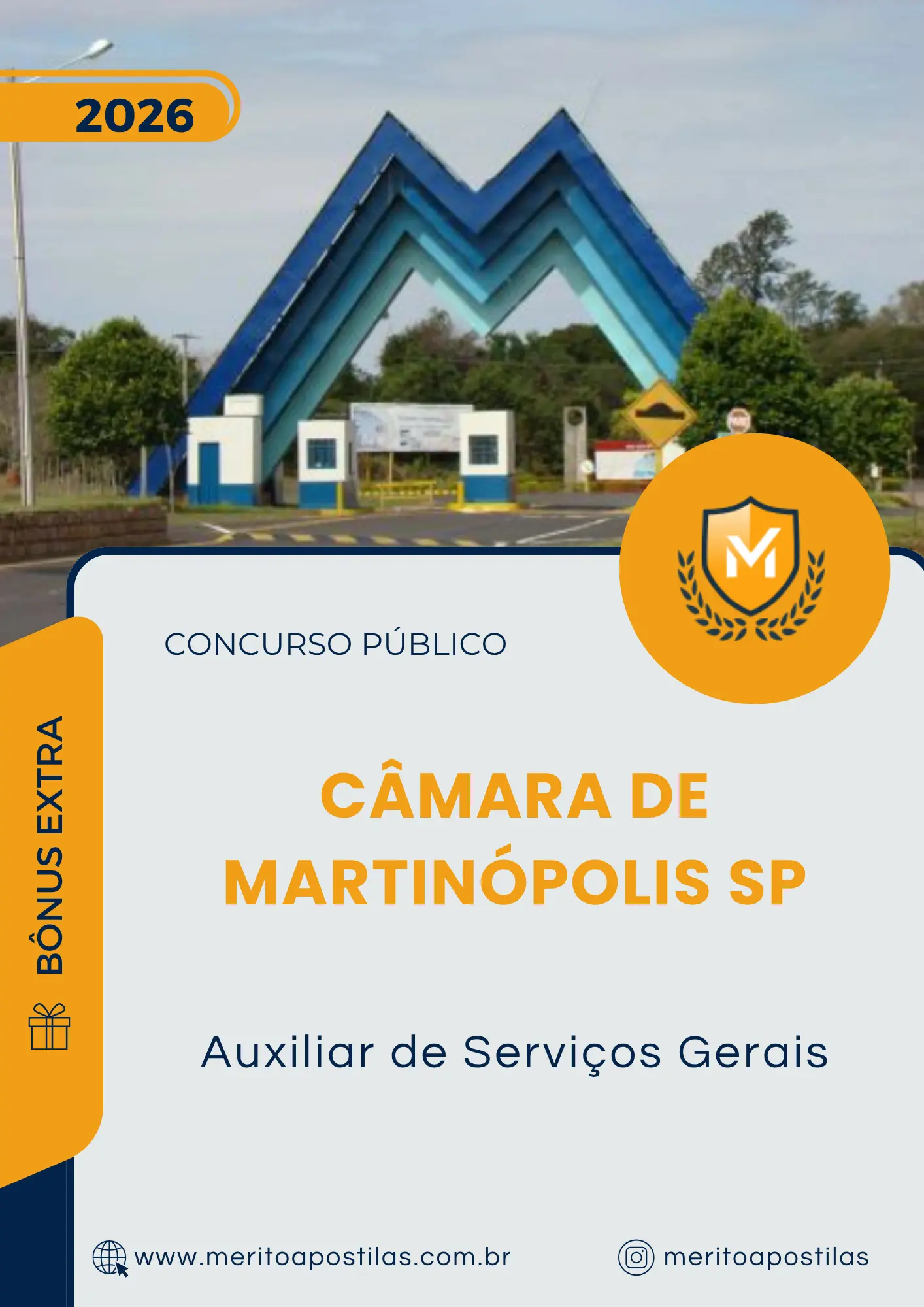 Apostila Auxiliar de Serviços Gerais Câmara de Martinópolis SP 2026