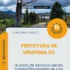 Apostila Auxiliar de Serviços Gerais Coleta Reciclagem de Lixo Prefeitura de Urupema SC 2026