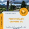 Apostila Auxiliar de Serviços Gerais Servente Prefeitura de Urupema SC 2026