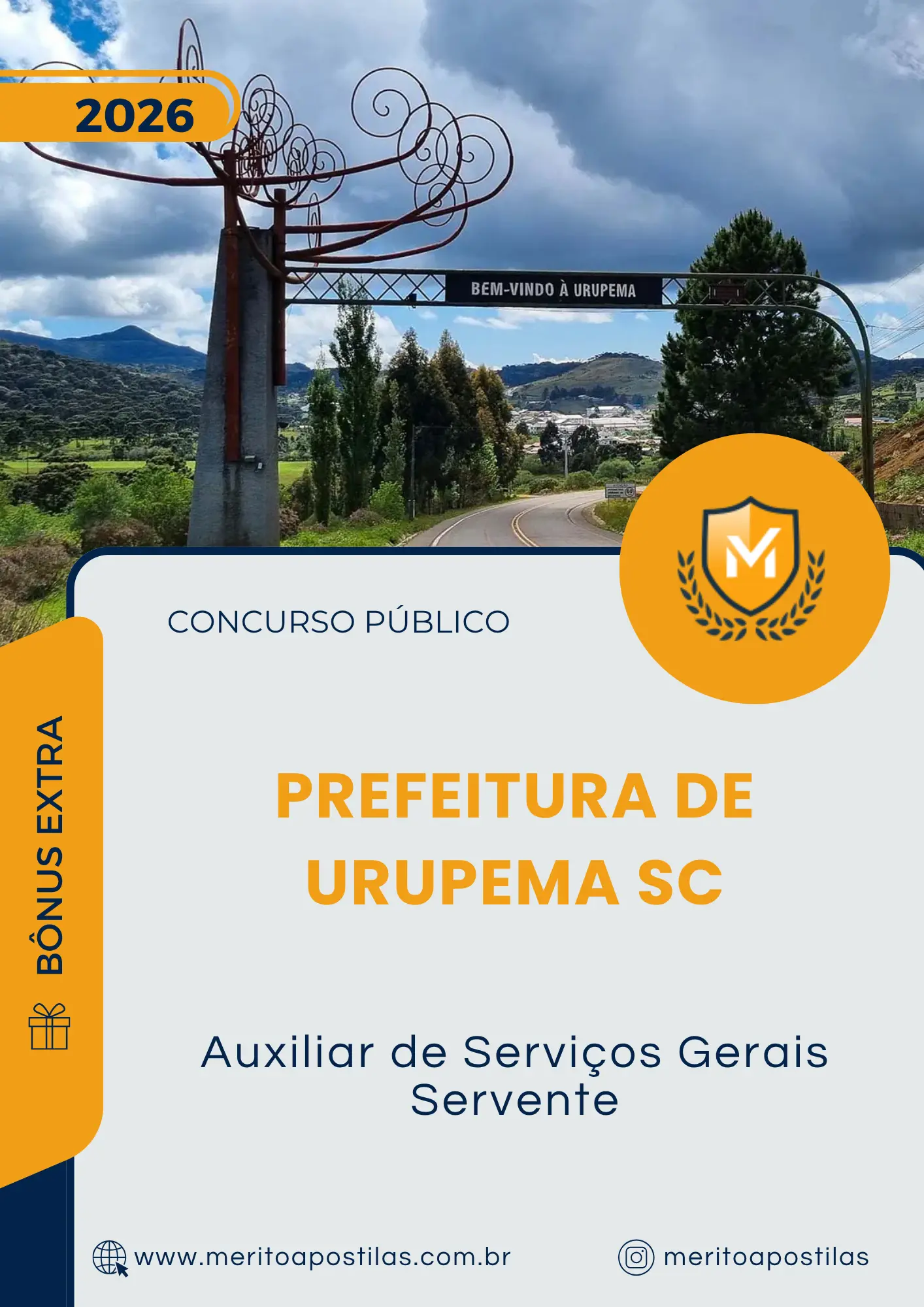 Apostila Auxiliar de Serviços Gerais Servente Prefeitura de Urupema SC 2026