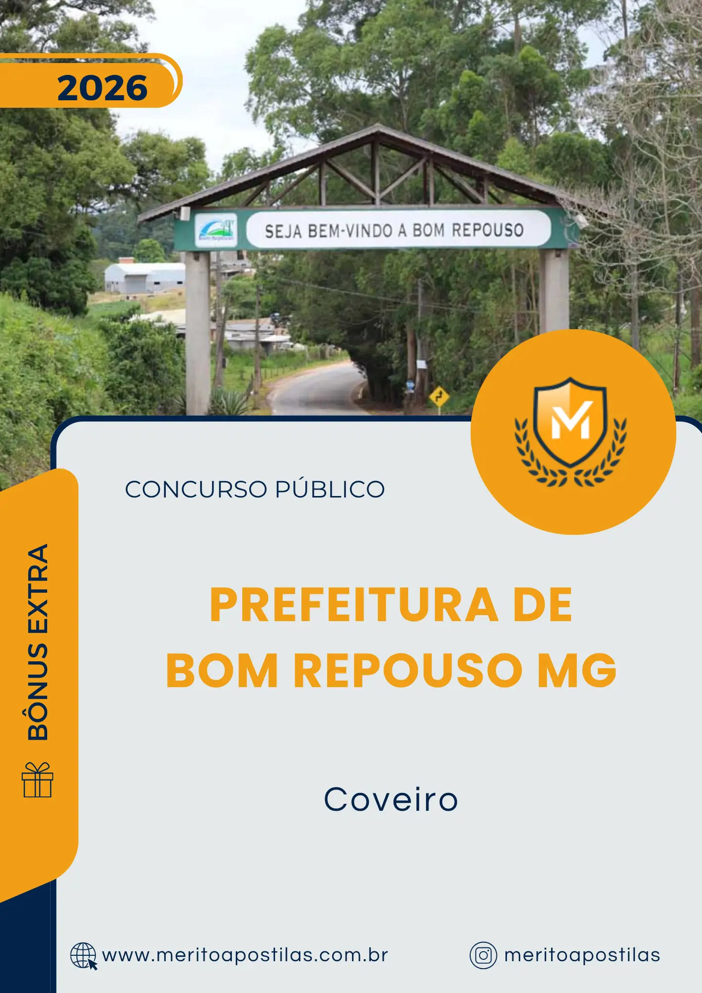 Apostila Coveiro Prefeitura de Bom Repouso MG 2026