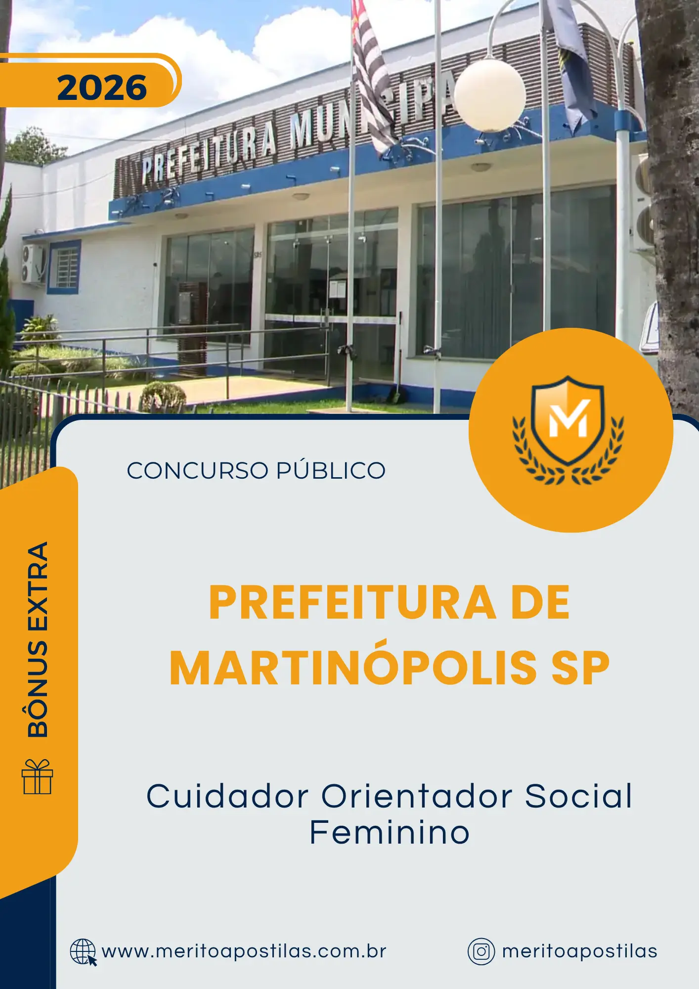 Apostila Cuidador Orientador Social Feminino Prefeitura de Martinópolis SP 2026