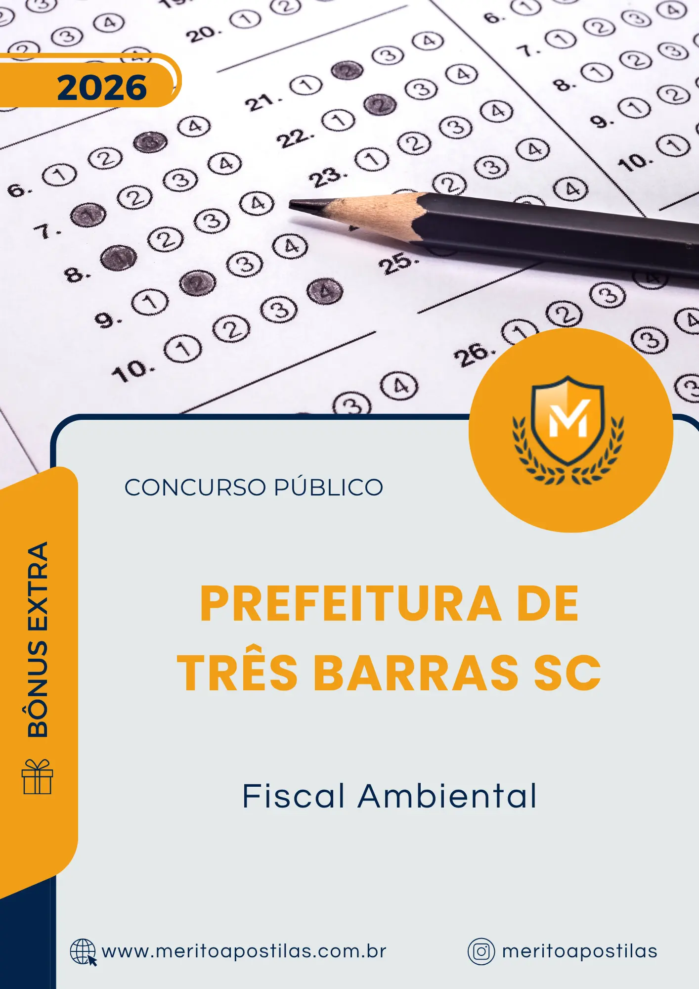 Apostila Fiscal Ambiental Prefeitura de Três Barras SC 2026
