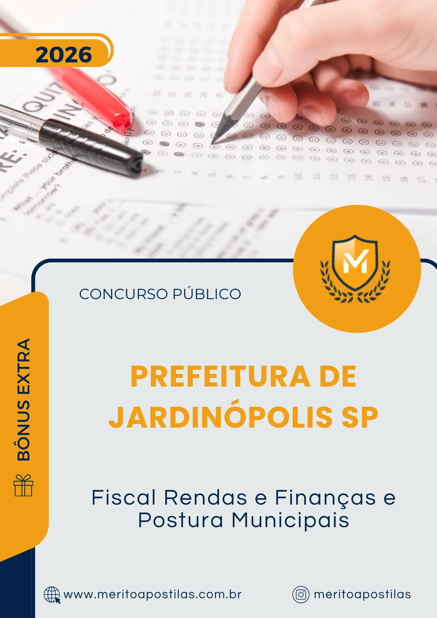 Apostila Fiscal Rendas e Finanças e Postura Municipais Prefeitura de Jardinópolis SP 2026