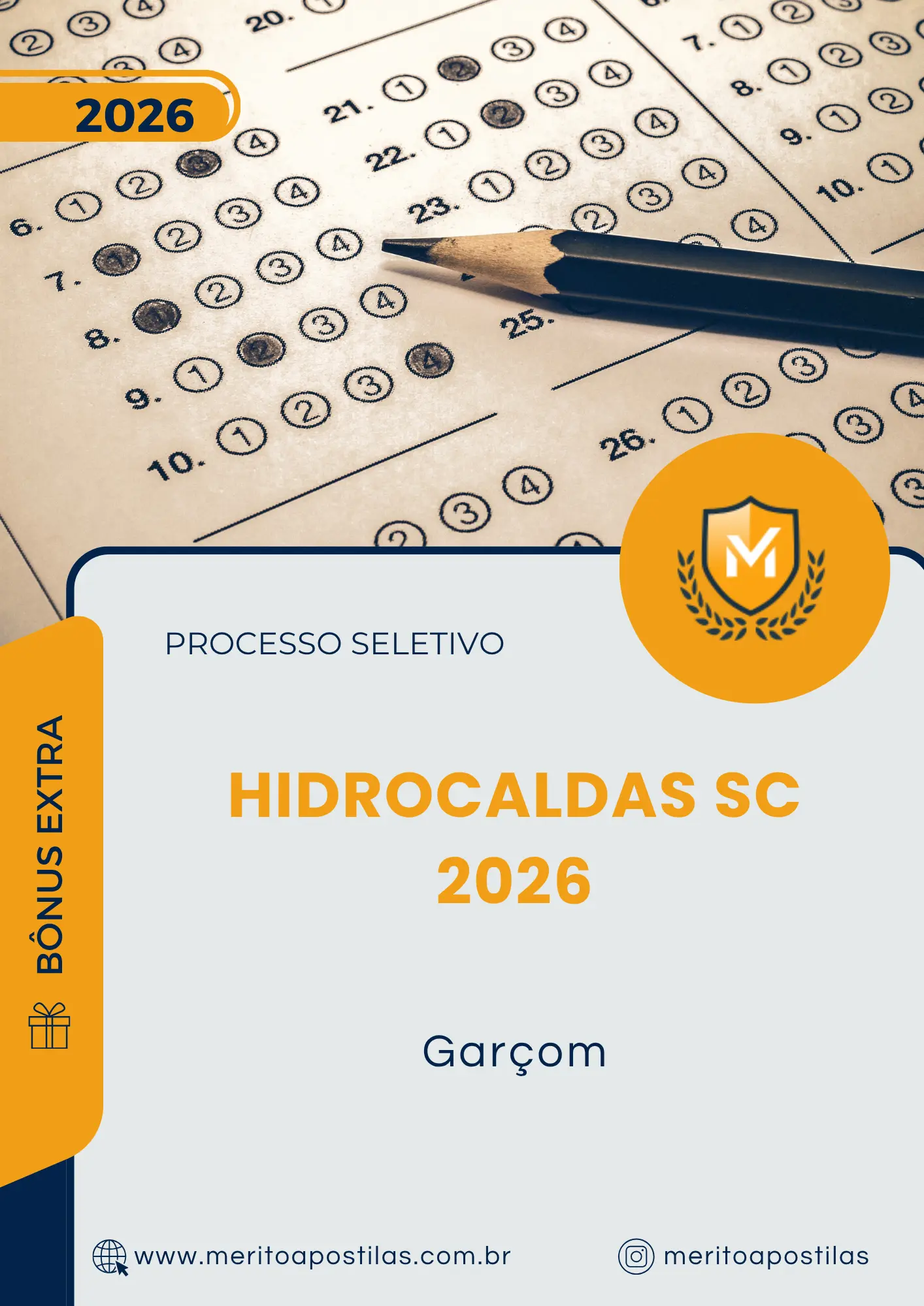 Apostila Garçom Processo Seletivo HidroCALDAS SC 2026