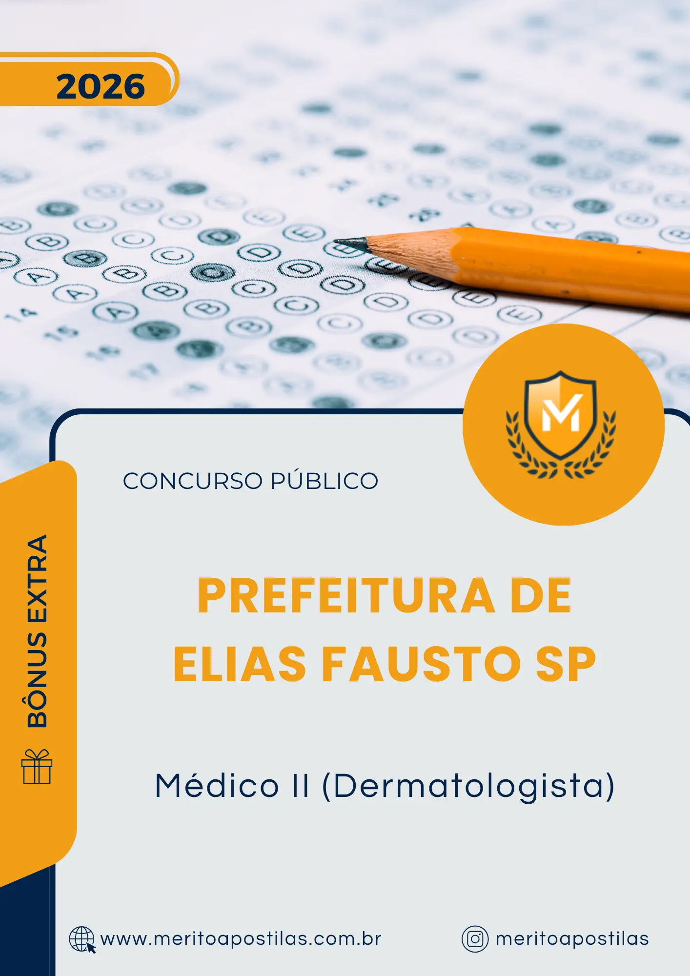 Apostila Médico II Dermatologista Prefeitura de Elias Fausto SP 2026