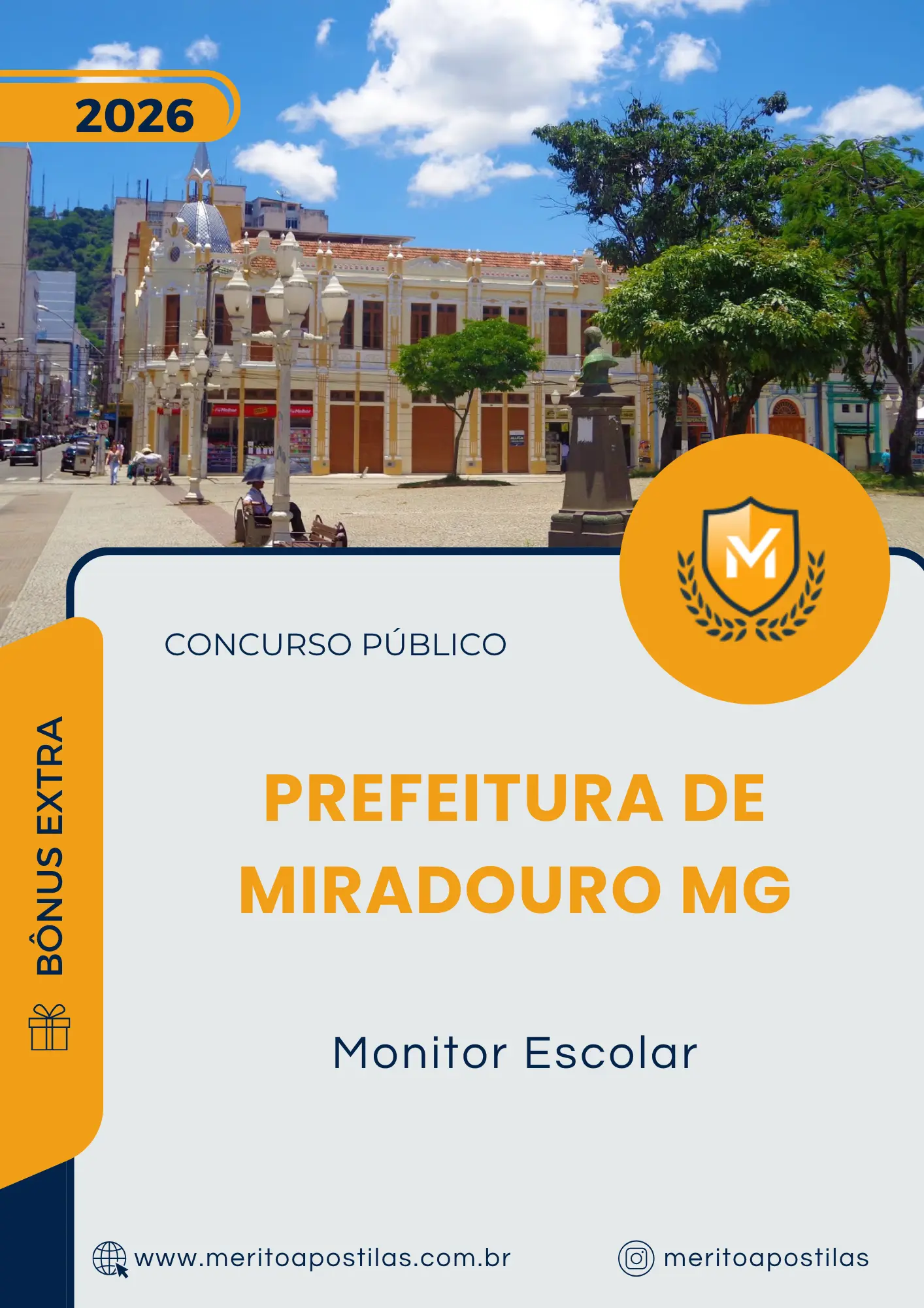 Apostila Monitor Escolar Prefeitura de Miradouro MG 2026