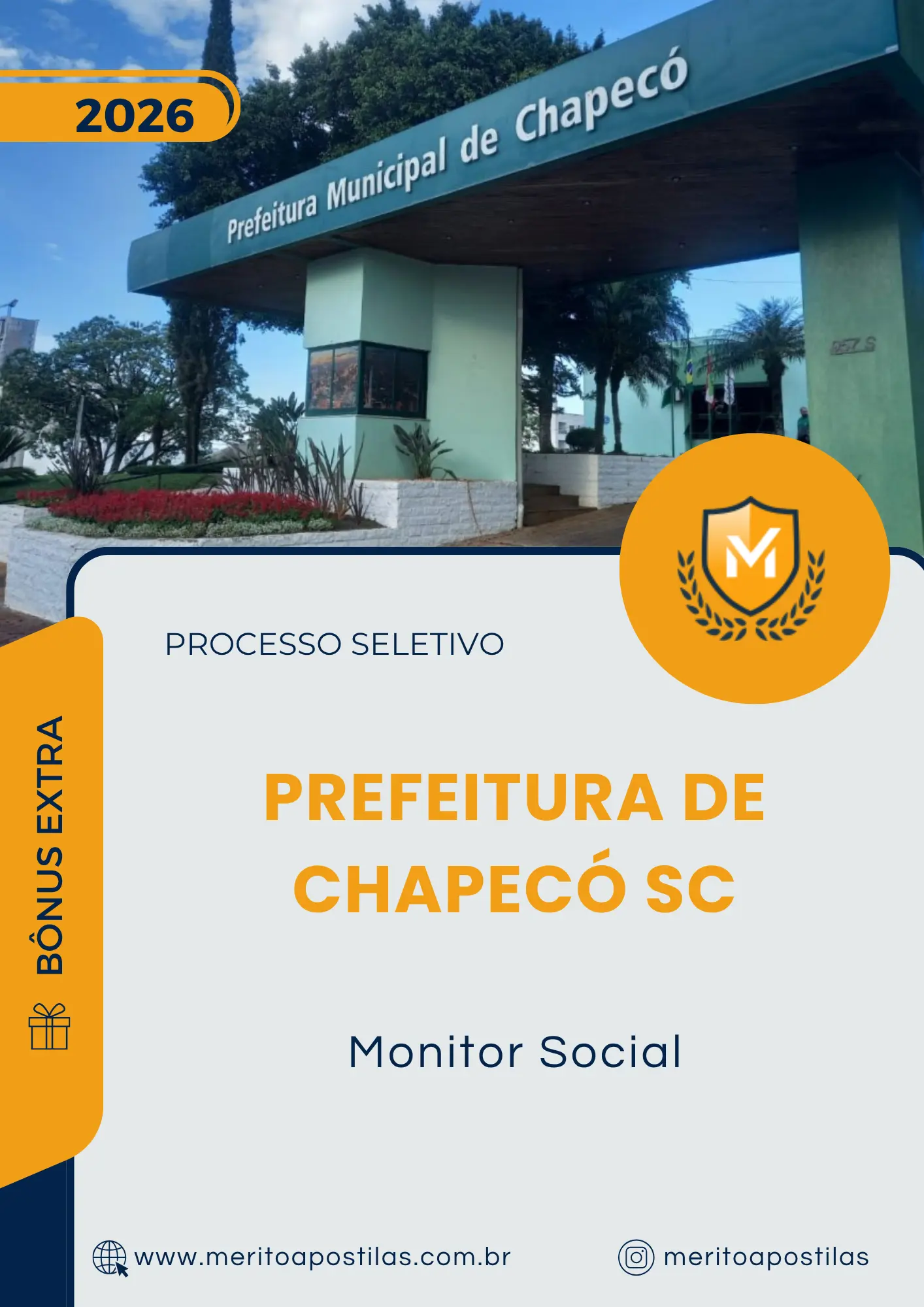 Apostila Monitor Social Prefeitura de Chapecó SC 2026