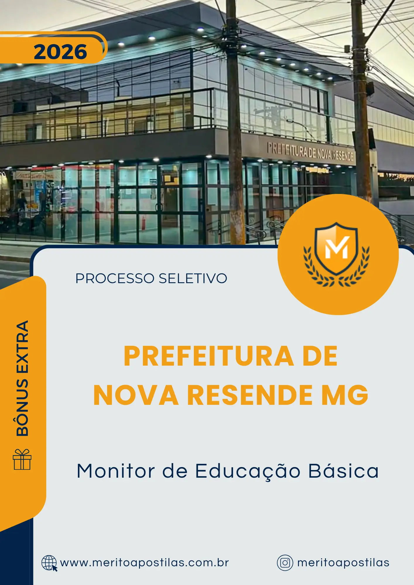 Apostila Monitor de Educação Básica Prefeitura de Nova Resende MG 2026