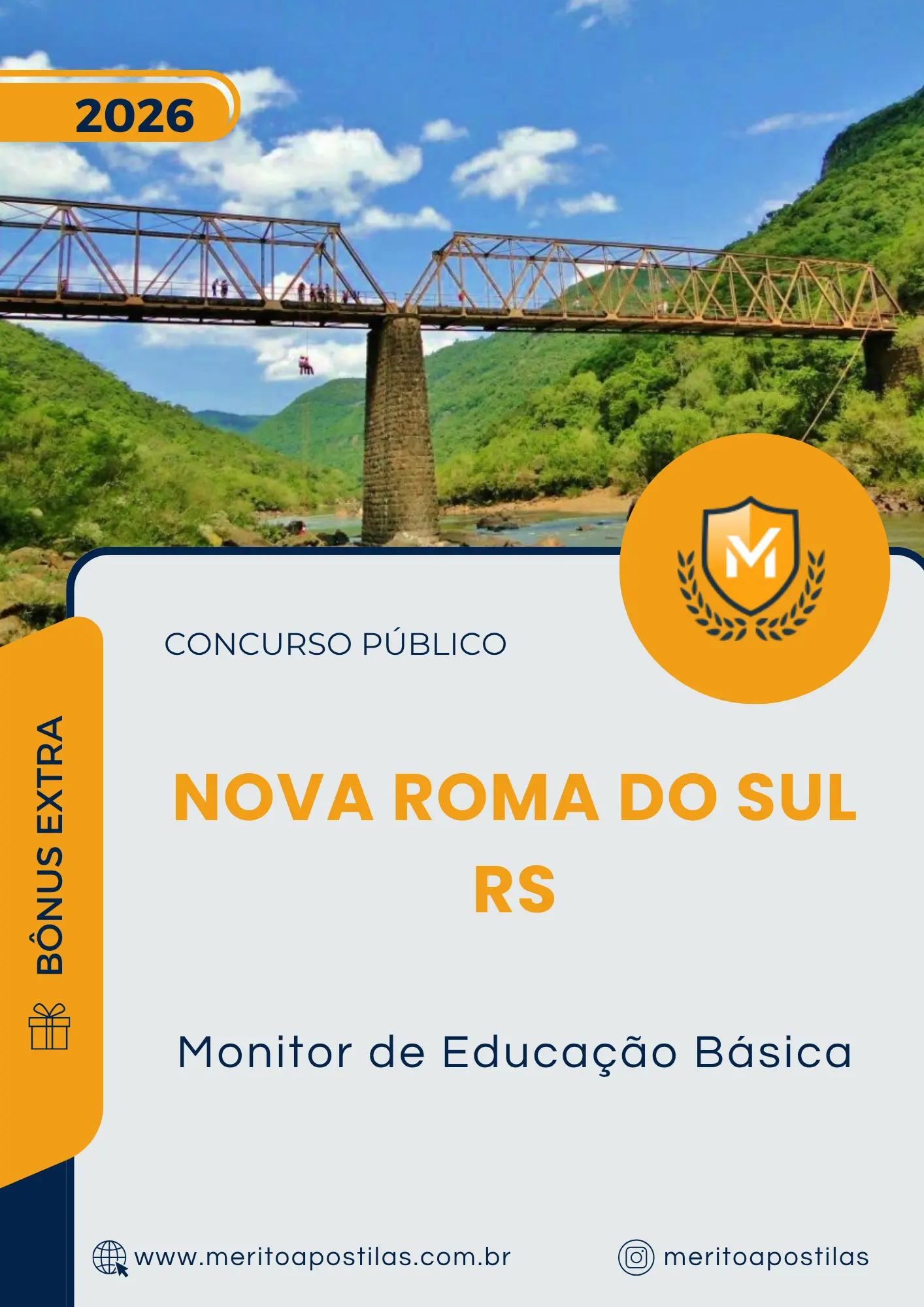 Apostila Monitor de Educação Básica Prefeitura de Nova Roma do Sul RS 2026