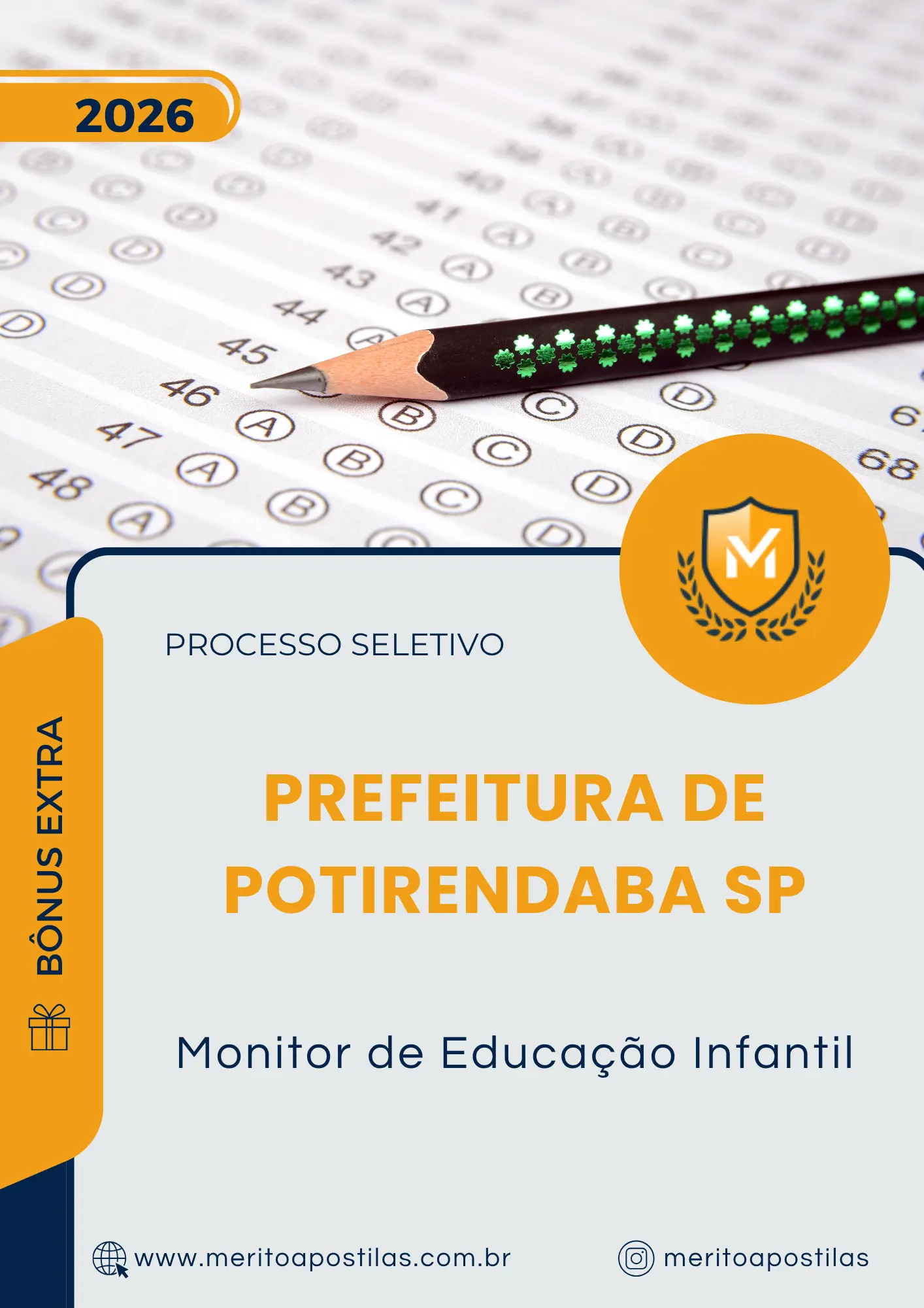 Apostila Monitor de Educação Infantil Prefeitura de Potirendaba SP 2026
