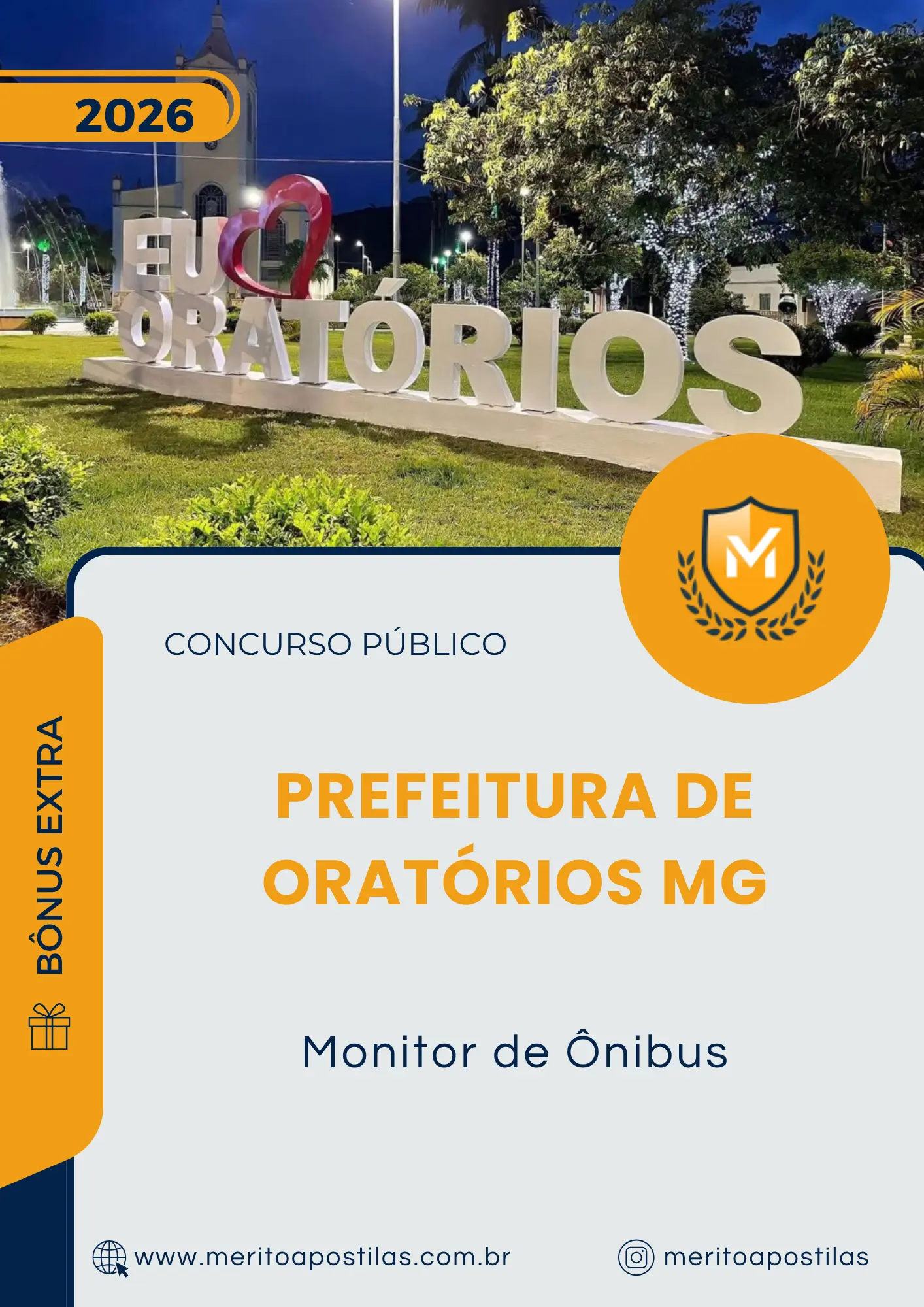 Apostila Monitor de Ônibus Prefeitura de Oratórios MG 2026