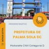 Apostila Motorista CNH Categoria D Prefeitura de Palma Sola SC 2026