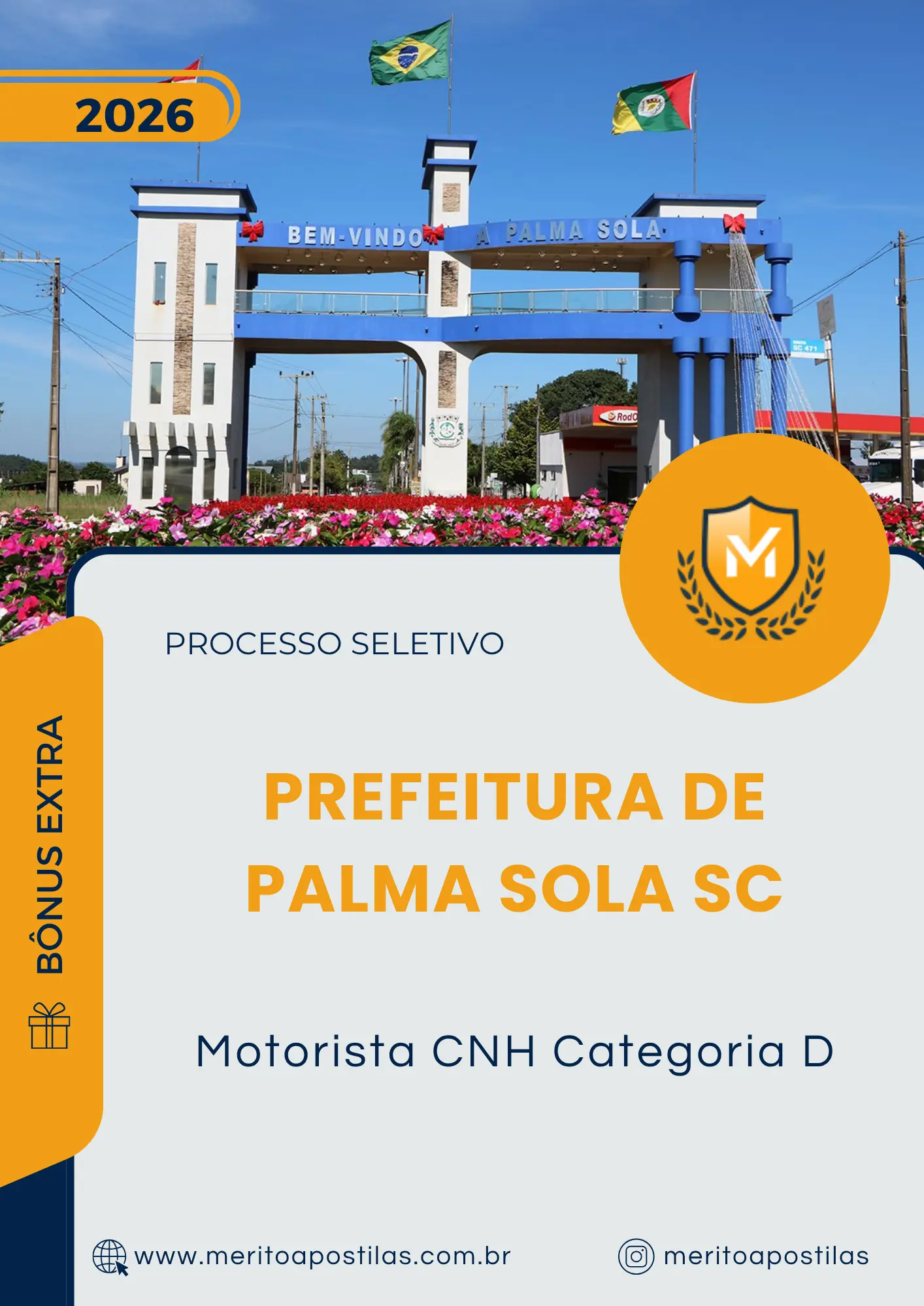Apostila Motorista CNH Categoria D Prefeitura de Palma Sola SC 2026