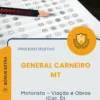 Apostila Motorista Viação e Obras Cat D Prefeitura de General Carneiro MT 2026