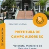 Apostila Motorista de Veículos Leves Prefeitura de Campo Alegre SC 2026