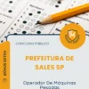 Apostila Operador De Máquinas Pesadas Prefeitura de Sales SP 2026