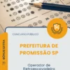 Apostila Operador de Retroescavadeira Prefeitura de Promissão SP 2026