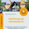Apostila Professor Adjunto De Ensino Fundamental II Língua Portuguesa Prefeitura de São Roque SP 2026