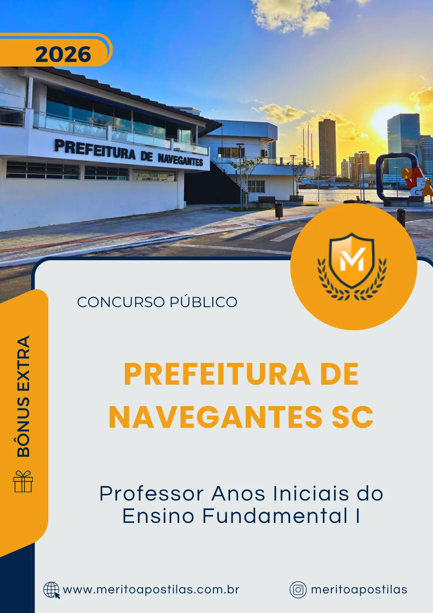 Apostila Professor Anos Iniciais do Ensino Fundamental I Prefeitura de Navegantes SC 2026