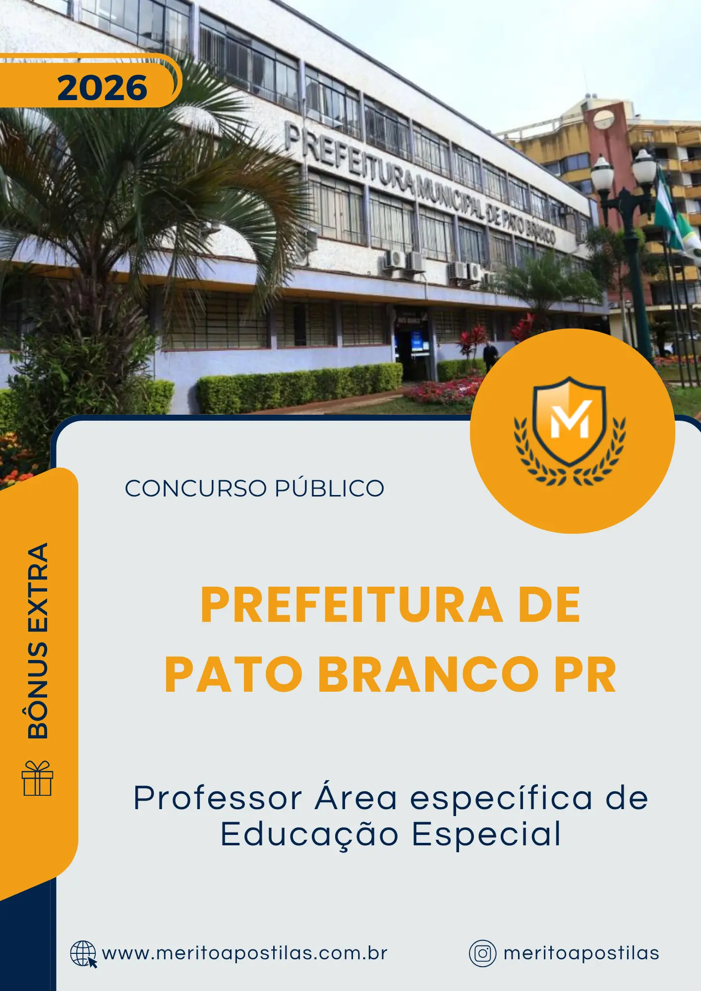Apostila Professor Área específica de Educação Especial Prefeitura de Pato Branco PR 2026