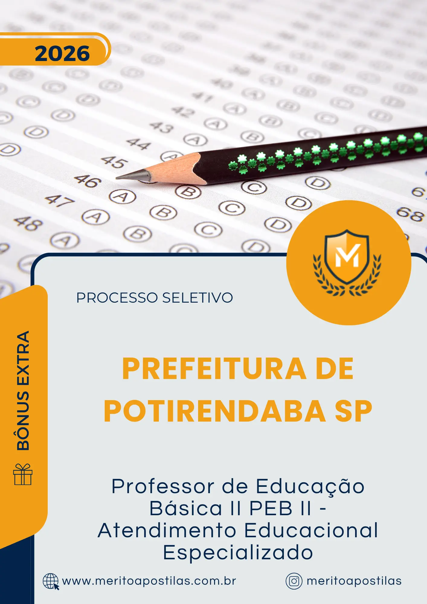 Apostila Professor de Educação Básica II PEB II Atendimento Educacional Especializado Prefeitura de Potirendaba SP 2026