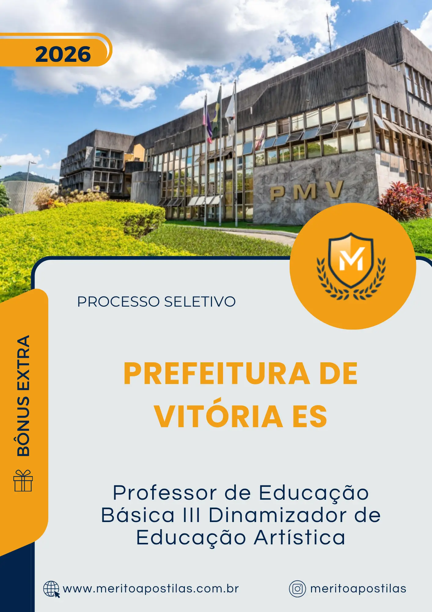 Apostila Professor de Educação Básica III Dinamizador de Educação Artística Prefeitura de Vitória ES 2026