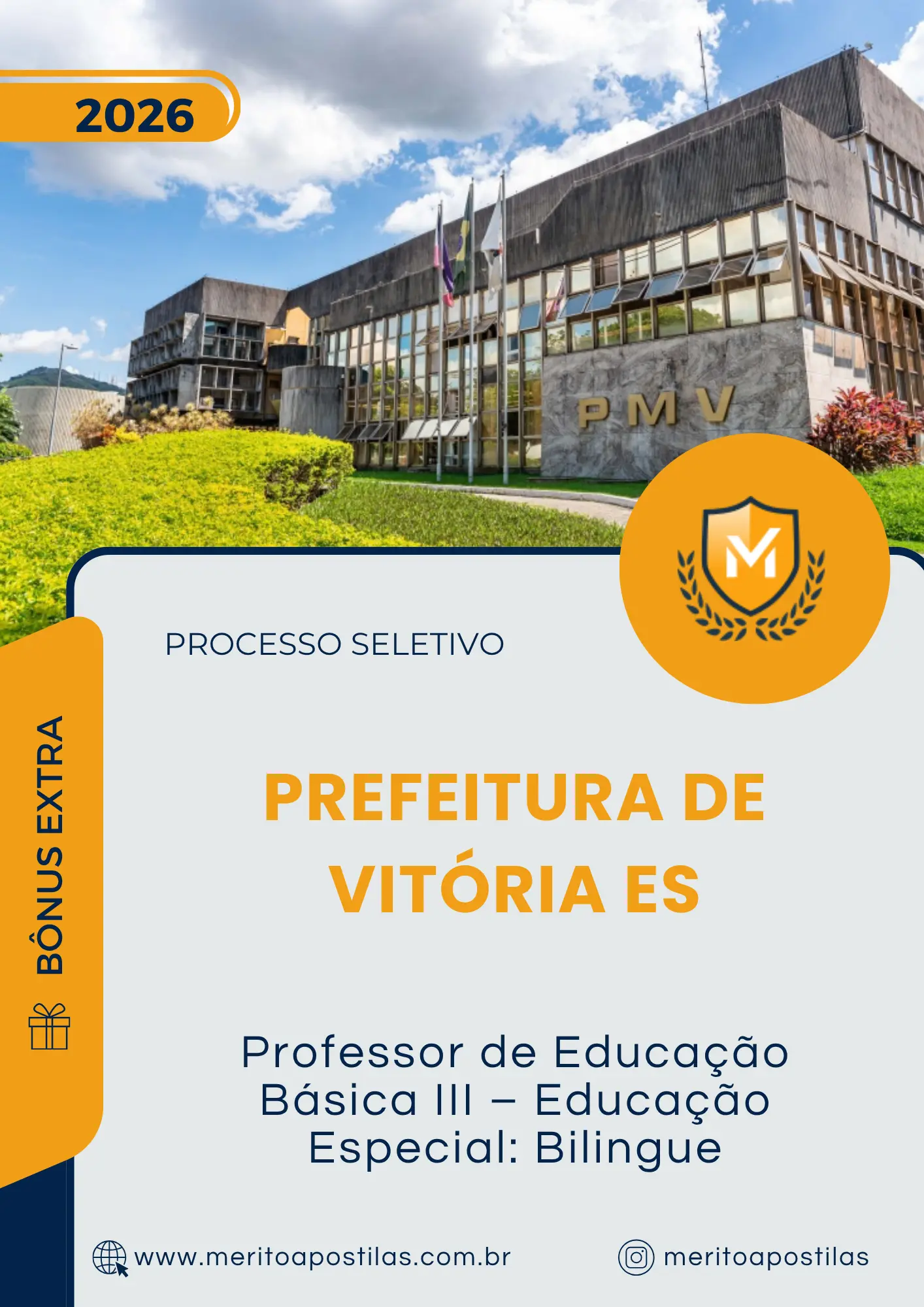 Apostila Professor de Educação Básica III Educação Especial Bilingue Prefeitura de Vitória ES 2026