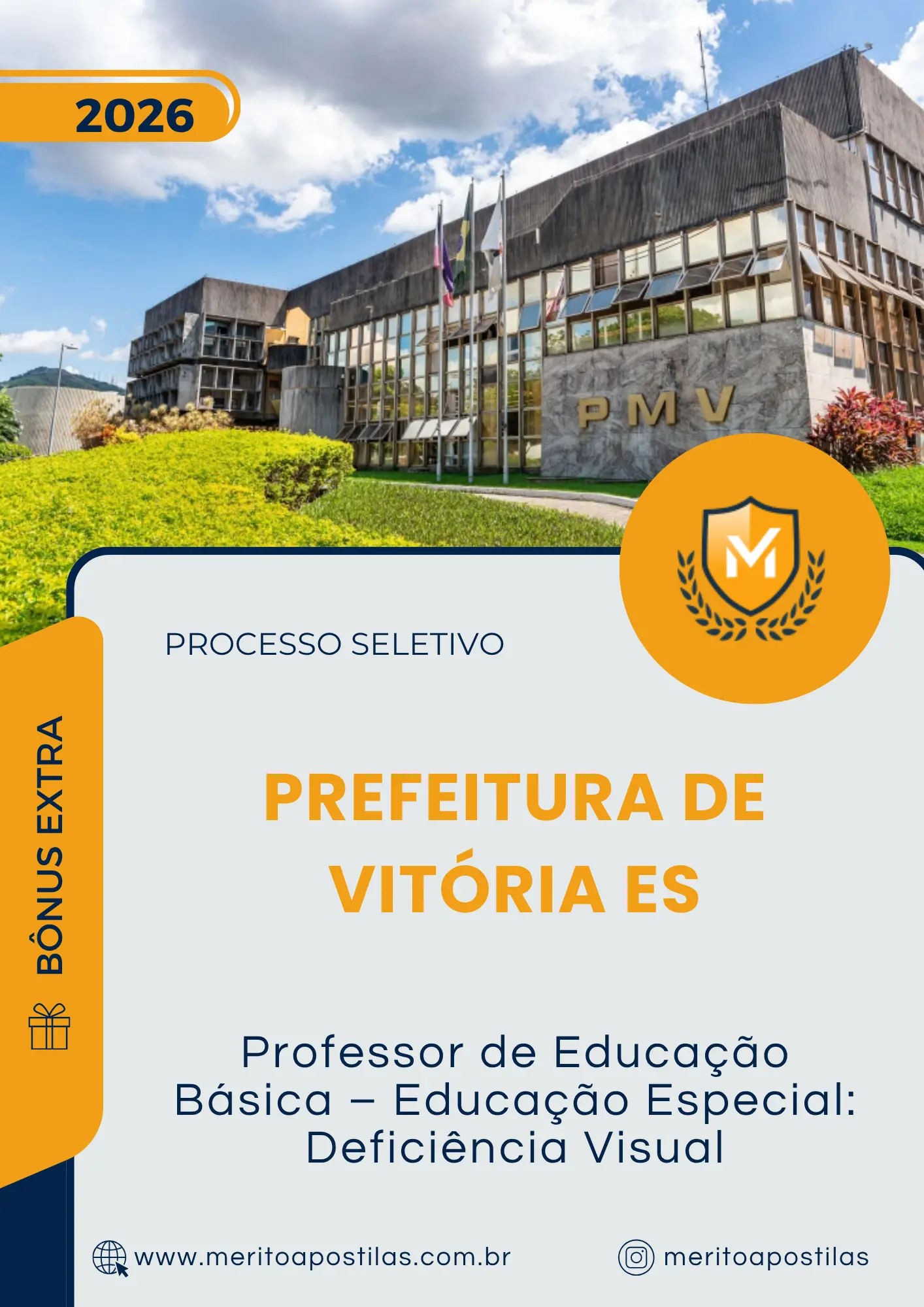 Apostila Professor de Educação Básica Educação Especial Deficiência Visual Prefeitura de Vitória ES 2026