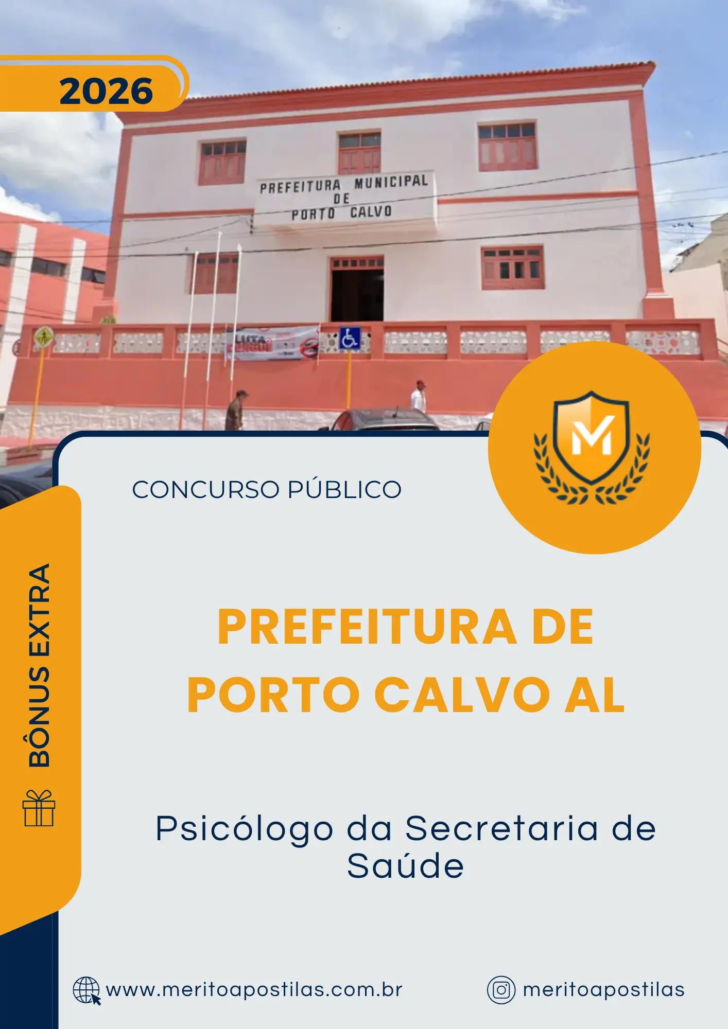 Apostila Psicólogo da Secretaria de Saúde Prefeitura de Porto Calvo AL 2026