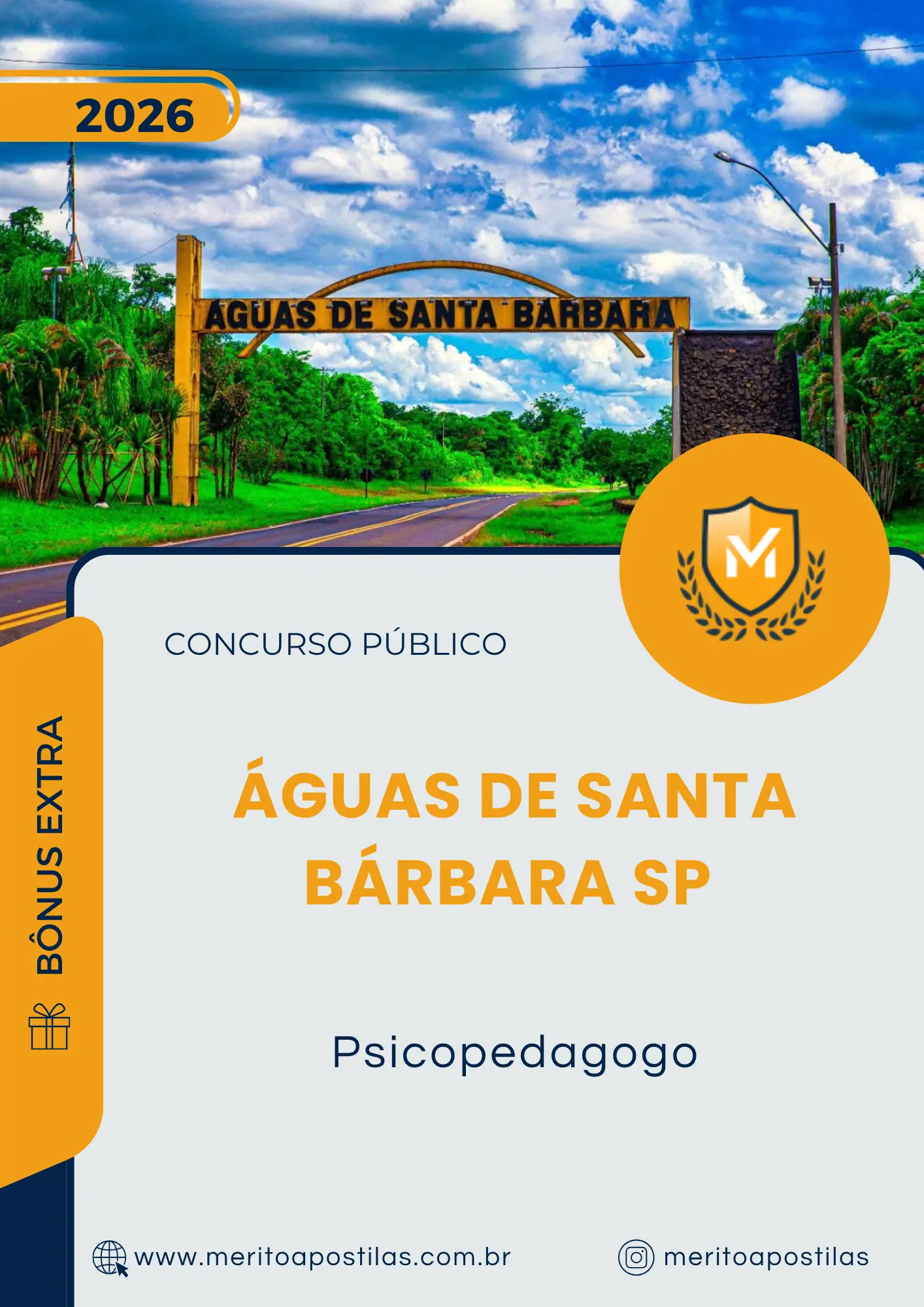 Apostila Psicopedagogo Prefeitura de Águas de Santa Bárbara SP 2026